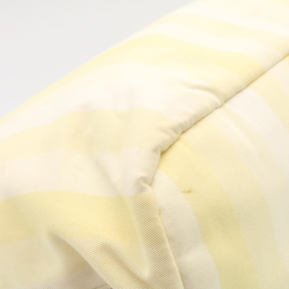 PRADA 2Way Shoulder Bag Hand Bag Canvas Yellow White Auth ar6192 - Picture 15 of 16